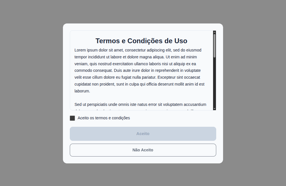 Termos e Condições